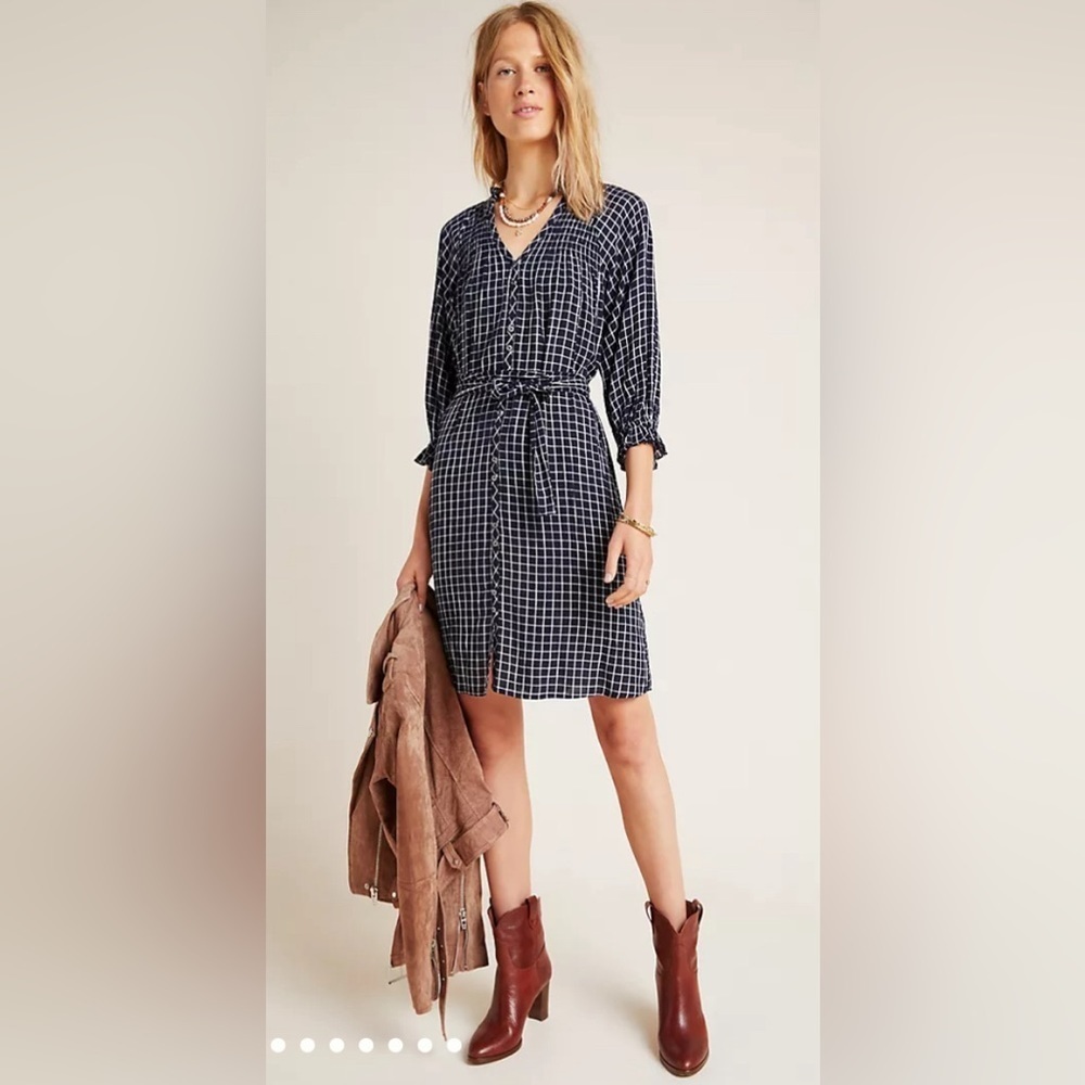 Maeve by Anthropologie Sara Smocked Shirtdress, Size XS